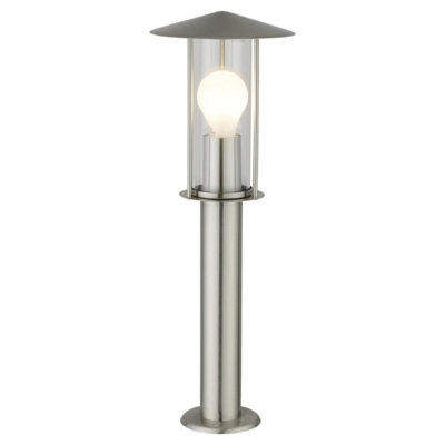 First Choice Lighting Treviso Brushed Stainless Steel Outdoor Post Light from B&Q