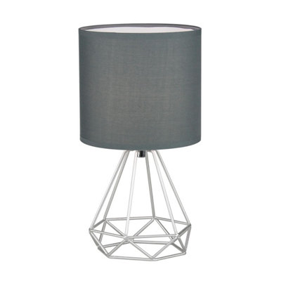 First Choice Lighting Christie Silver Geometric Lamp from B&Q