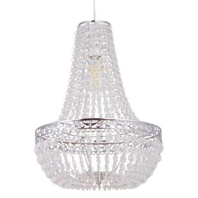 First Choice Lighting Marino Easy Fit Jewelled Pendant Shade - Clear - Image 5