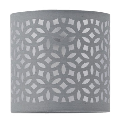 First Choice Lighting Grey Laser Cut 15.5Cm Table Lamp Shade from B&Q