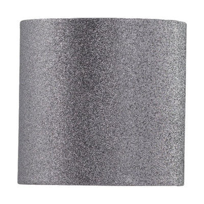 First Choice Lighting Silvery Grey Glitter 15Cm Table Lamp Shade from B&Q