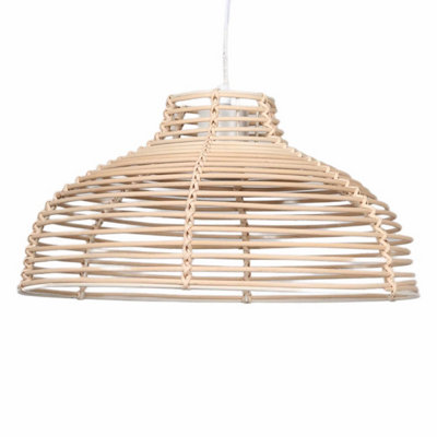First Choice Lighting Katrina Rattan Dome Pendant Lightshade from B&Q
