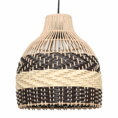First Choice Lighting Tanya Natural Rattan Mix Pendant Lightshade from B&Q