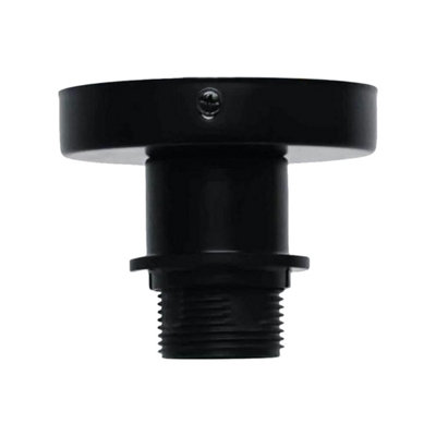 First Choice Lighting Cassidy Black E27 Flush Mount Ceiling Light For Easy Fit Shades from B&Q