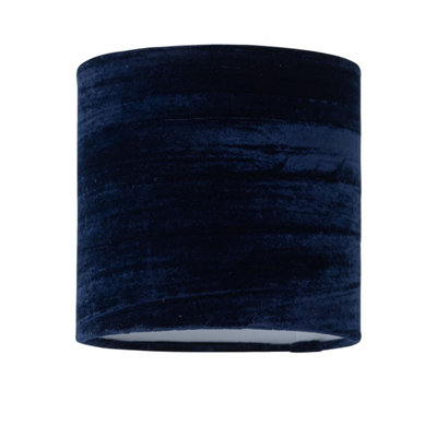 First Choice Lighting Navy Blue Crushed Velvet 15.5Cm Table Lamp Shade from B&Q
