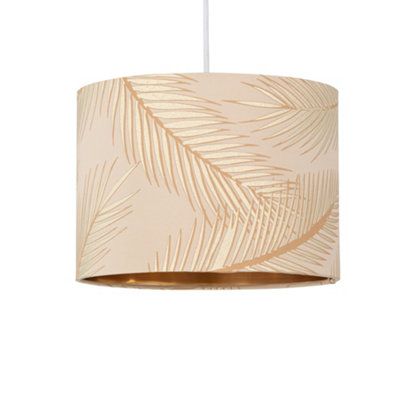 First Choice Lighting TropicaChampagne Gold Embossed 25Cm Ceiling Pendant Or Lamp Shade from B&Q