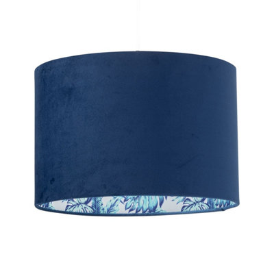 First Choice Lighting Parrot Velvet Blue Parrot Design 30Cm Pendant Or Table Lamp Shade from B&Q