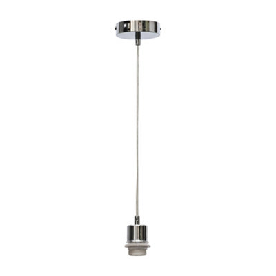 First Choice Lighting CarssPolished Chrome Ceiling Pendant Flex Suspension Kit For Shades from B&Q