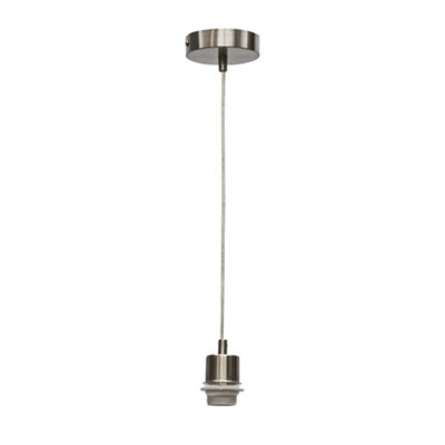 First Choice Lighting CarssSatin Nickel Ceiling Pendant Flex Suspension Kit For Shades from B&Q