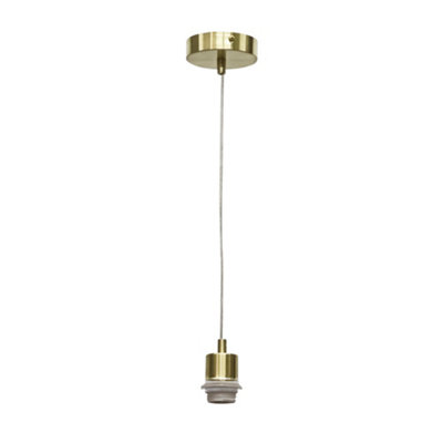First Choice Lighting CarssSatin Brass Ceiling Pendant Flex Suspension Kit For Shades from B&Q