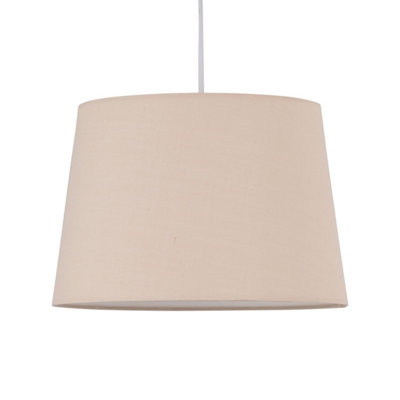 First Choice Lighting Natural Cotton 28Cm Tapered Cylinder Pendant Or Lamp Shade from B&Q