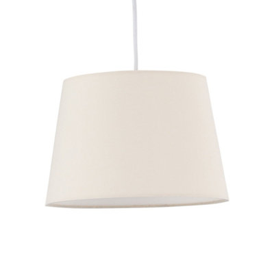 First Choice Lighting Natural Cotton 23Cm Tapered Cylinder Pendant Or Lamp Shade from B&Q