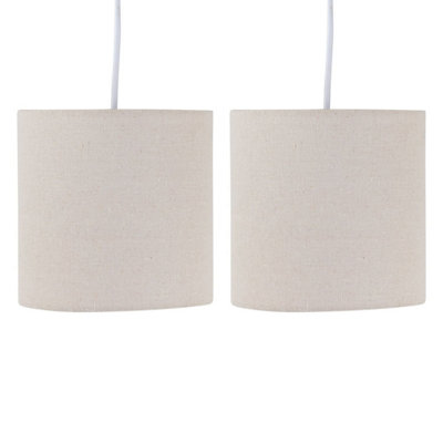 First Choice Ing Set Of 2 Natural Linen 15.5Cm Table Lamp Shades Light