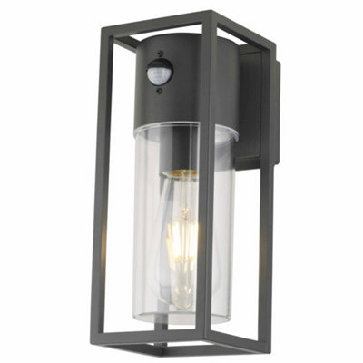 First Choice Lighting HaleBlack Motion Sensor Outdoor Wall Light from B&Q
