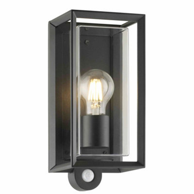 First Choice Lighting BrandonBlack Motion Sensor Outdoor Wall Light from B&Q