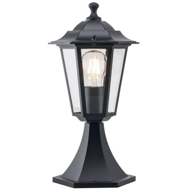 First Choice Lighting Eversham Black Six Sided Ip44 Outdoor Post Light from B&Q