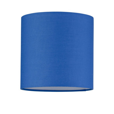 First Choice Lighting Royal Blue Textured Cotton 17Cm Table Lamp Shade from B&Q