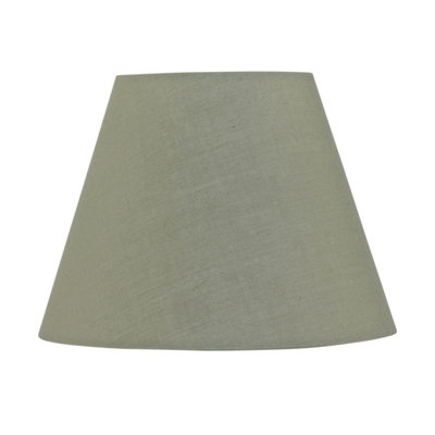 First Choice Lighting Sage Green Cotton 20Cm Diameter Tapered Fabric Lamp Shade from B&Q