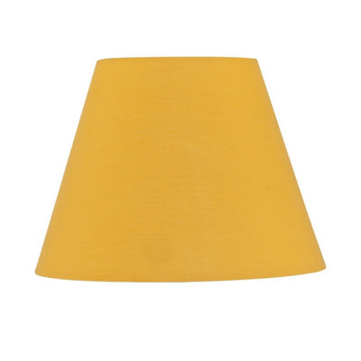 First Choice Lighting Ochre Cotton 20Cm Diameter Tapered Lamp Shade from B&Q