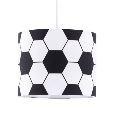 First Choice Lighting FootieBlack And White Football Pendant Shade from B&Q