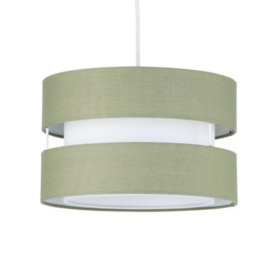 First Choice Lighting BenniSage Green 26Cm Pendant Shade from B&Q