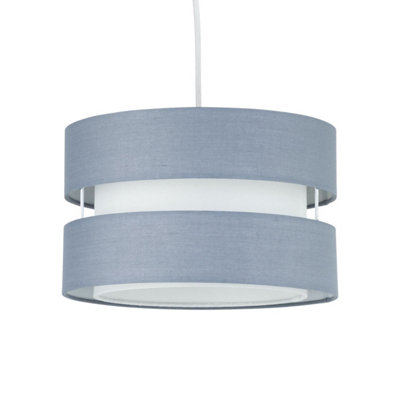 First Choice Lighting BenniGrey 26Cm Pendant Shade from B&Q