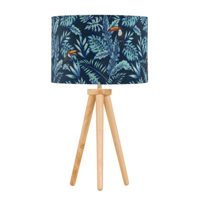 First Choice Lighting VoyageLight Oak Table Lamp Or Bedside Light With Toucan Shade from B&Q