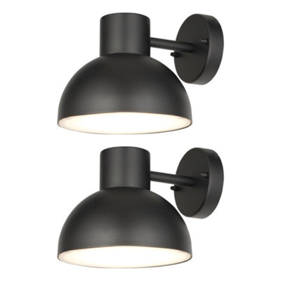 B&Q -  Set Of 2 ArkleBlack Ip44 Outdoor Wall Lights