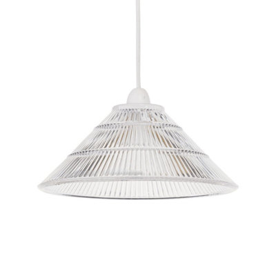 First Choice Lighting BarnesClear 25Cm Fluted Glass Pendant Shade from B&Q