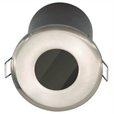 First Choice Lighting Set Of 20 Fire Rated Bathroom Recessed DownlightsBrushed Steel Ip65 from B&Q