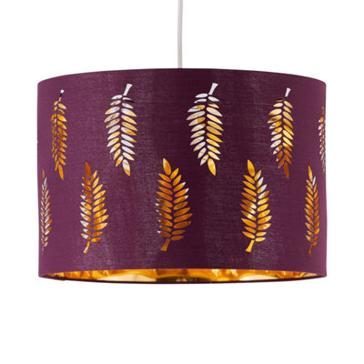 First Choice Lighting FernBurgundy Cut Out 25Cm Pendant Lightshade from B&Q