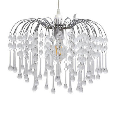 First Choice Lighting SkyeCascading Jewelled Pendant Shade from B&Q