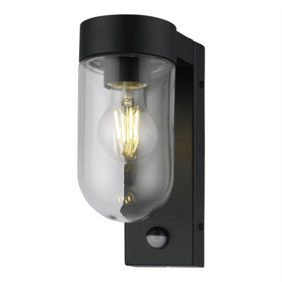 B&Q -  ParnieBlack Motion Sensor Outdoor Wall Light