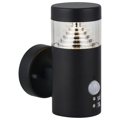 First Choice Lighting PyramidBlack Led Outdoor Motion Sensor Wall Light from B&Q