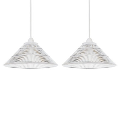 First Choice Lighting Set Of 2 BarnesClear 25Cm Fluted Glass Pendant Shades from B&Q