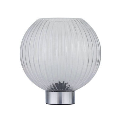 First Choice Lighting BetchleyBattery Operated Chrome Lamp With Clear Glass from B&Q