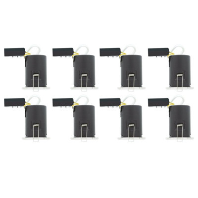 First Choice Lighting Set Of 8 Fire Bathroom DownlightsChrome Ip65 Recessed Downlights from B&Q