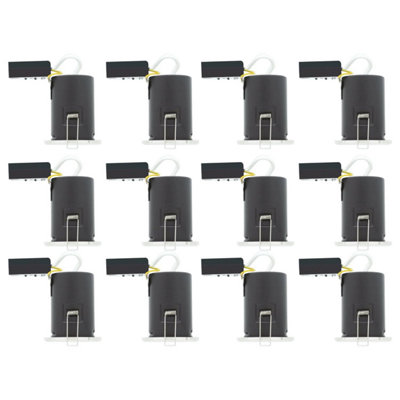 First Choice Lighting Set Of 12 Fire Bathroom DownlightsChrome Ip65 Recessed Downlights from B&Q