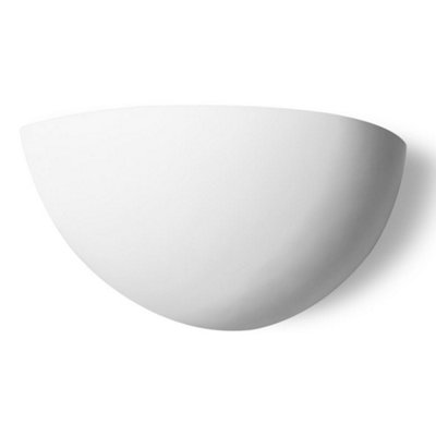 First Choice Lighting EclipseWhite Plaster E14 Wall Light from B&Q
