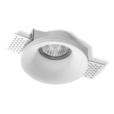 First Choice Lighting BiancaWhite Plaster In Gu10 Recessed Downlight from B&Q