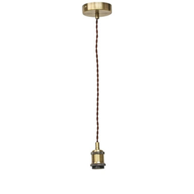 B&Q -  FlexAntique Brass Retro Ceiling Pendant Flex Kit For Shades