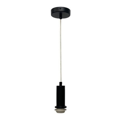 B&Q -  CelineBlack Ceiling Pendant Flex Suspension Kit For Easy Fit Shades