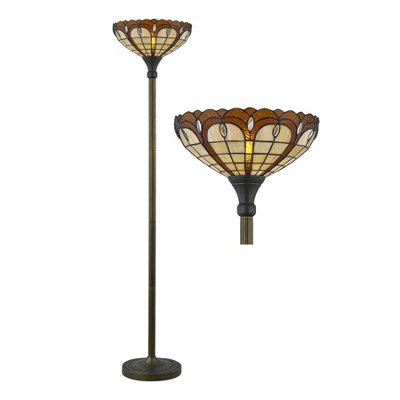 First Choice Lighting WinchesterTiffany 169Cm Uplighter Floor Lamp from B&Q