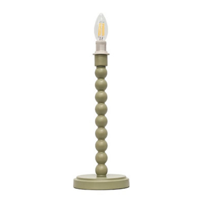 First Choice Lighting BobbinSage Green Table Lamp Base from B&Q