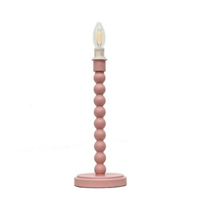 First Choice Lighting BobbinBlush Pink Table Lamp Base from B&Q