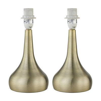 First Choice Lighting Set Of 2 RomanaAntique Brass 23Cm Touch Operated Table Lamp Bases from B&Q