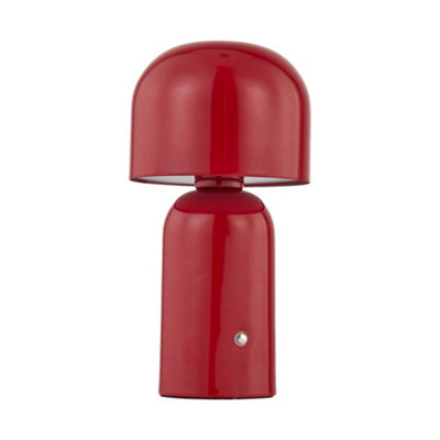 First Choice Lighting ChristinaRed Led Rechargeable Touch Table Lamp from B&Q