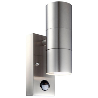 First Choice Lighting BlazeMarine Grade Stainless Steel Motion Sensor Wall Light from B&Q