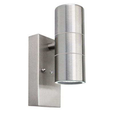 First Choice Lighting BlazeMarine Grade Stainless Steel Dusk Dawn Sensor Wall Light from B&Q