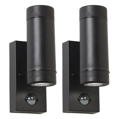 First Choice Lighting Set Of 2 GalePolypropylene Coastal Pir Motion Sensor Wall Lights from B&Q